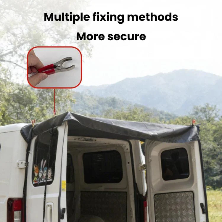 Waterproof Oxford Fabric Truck Tailgate Sun Cover Vehicle Rear Door Sun Shade, Spec: Large With Clip - Image 6