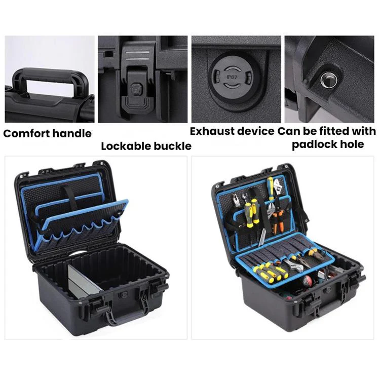 Waterproof Shockproof Portable Electrical Repair Toolbox, Color: Small Green - Image 4