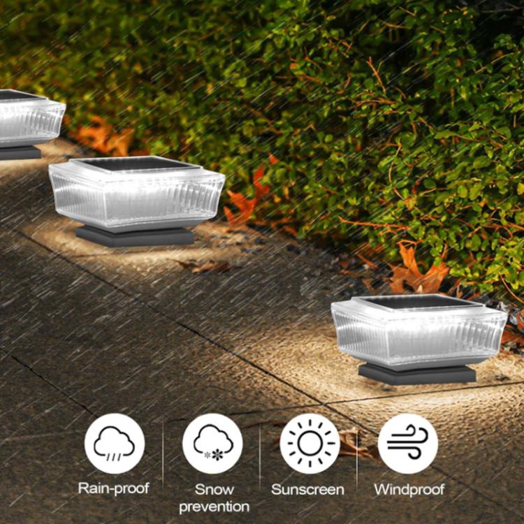 Waterproof Solar-Powered LED Pillar Light For Outdoor Courtyard Lighting(Mesh Warm Light) - Image 5