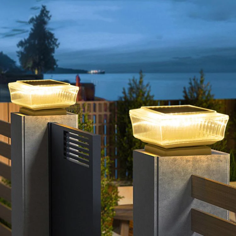 Waterproof Solar-Powered LED Pillar Light For Outdoor Courtyard Lighting(Mesh White Light) - Image 6