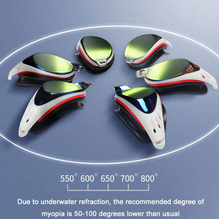 WAVE Electroplating HD Anti-fog Myopia Swimming Glasses, Color: Blue Black 650 Degree - Image 5