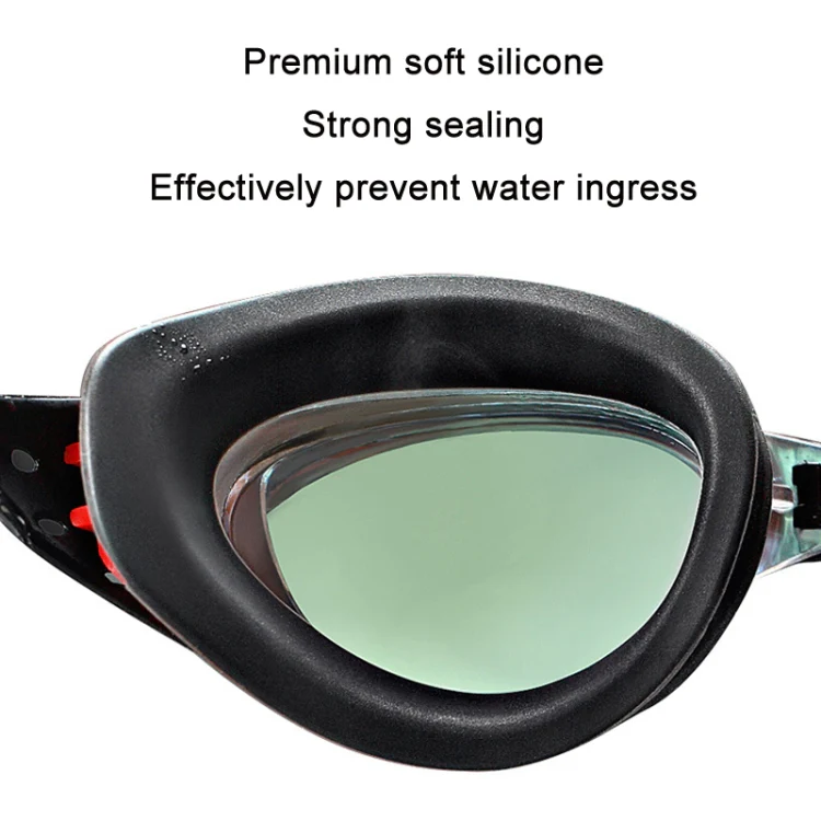 WAVE Electroplating HD Anti-fog Myopia Swimming Glasses, Color: Blue Black 800 Degree - Image 4