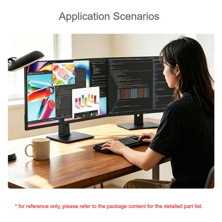 Waveshare 34443 VESA Desktop Monitor Stand For 21.5~ 27inch Monitors With 75 × 75 / 100 × 100 mm VESA Mounting Holes - Image 9
