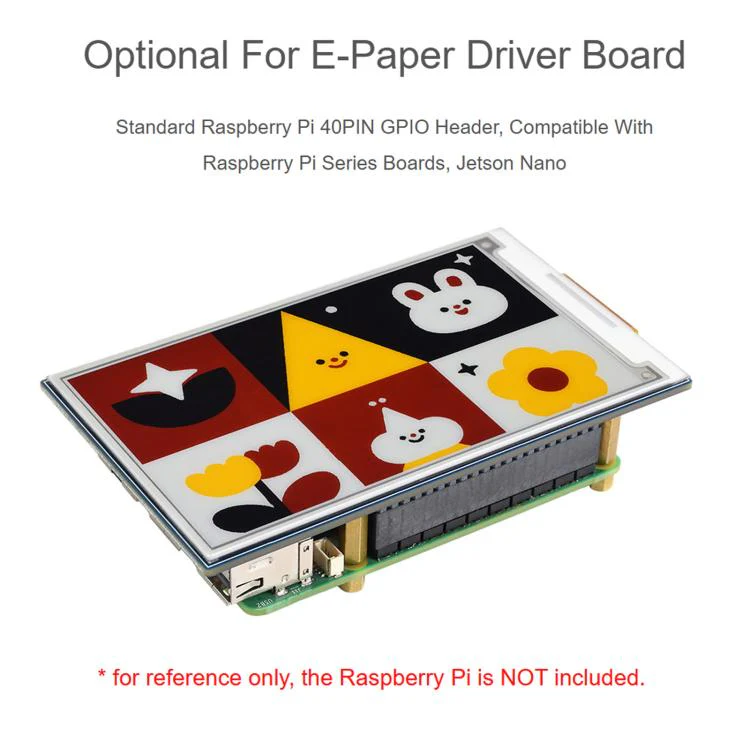Waveshare 4.26inch E-Paper Display 800 × 480 Resolution Red/Yellow/Black/White  With Driver Board - Image 3