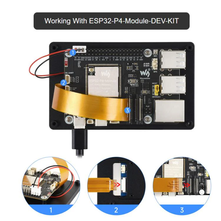 Waveshare 4inch DSI Capacitive Touch Display 480 × 800 Resolution, IPS Display Panel - Image 5