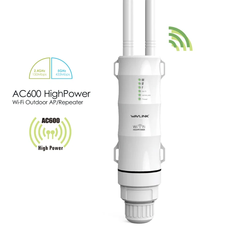 WAVLINK AC600 AP 2.4G/5G Dual Frequency Outdoor High Power Repeater, Plug Type:EU Plug - Image 3