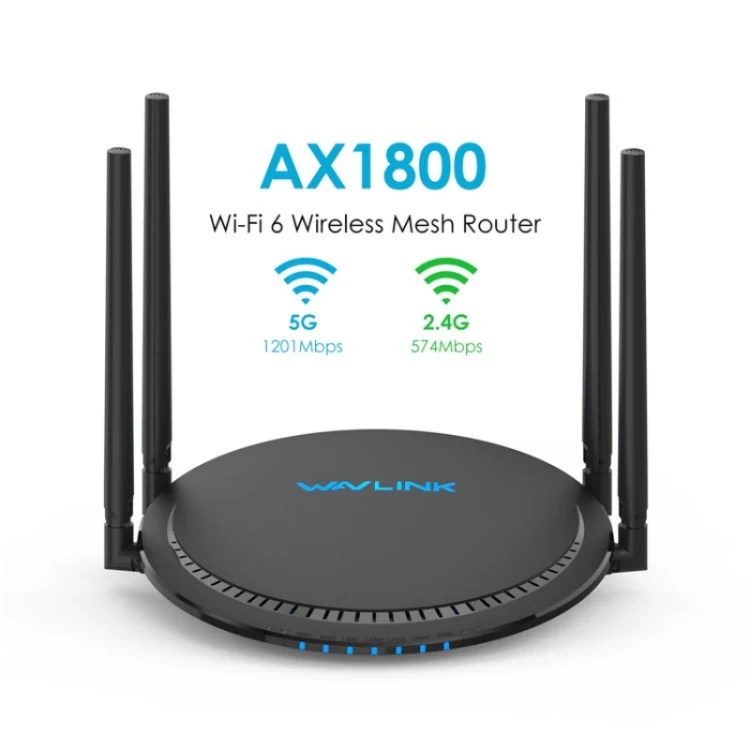 WAVLINK WN531AX2 AX1800 Dual Band Gigabit Wireless Internet Router WiFi 6 Repeater, Plug:US Plug - Image 2