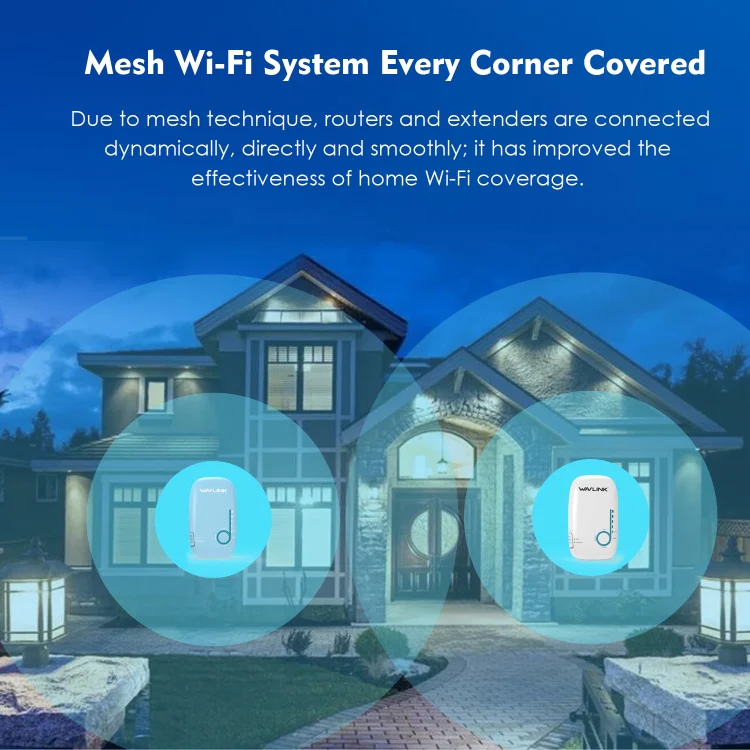 WAVLINK WN576K2 AC1200 Household WiFi Router Network Extender Dual Band Wireless Repeater, Plug:EU Plug (Blue) - Image 7