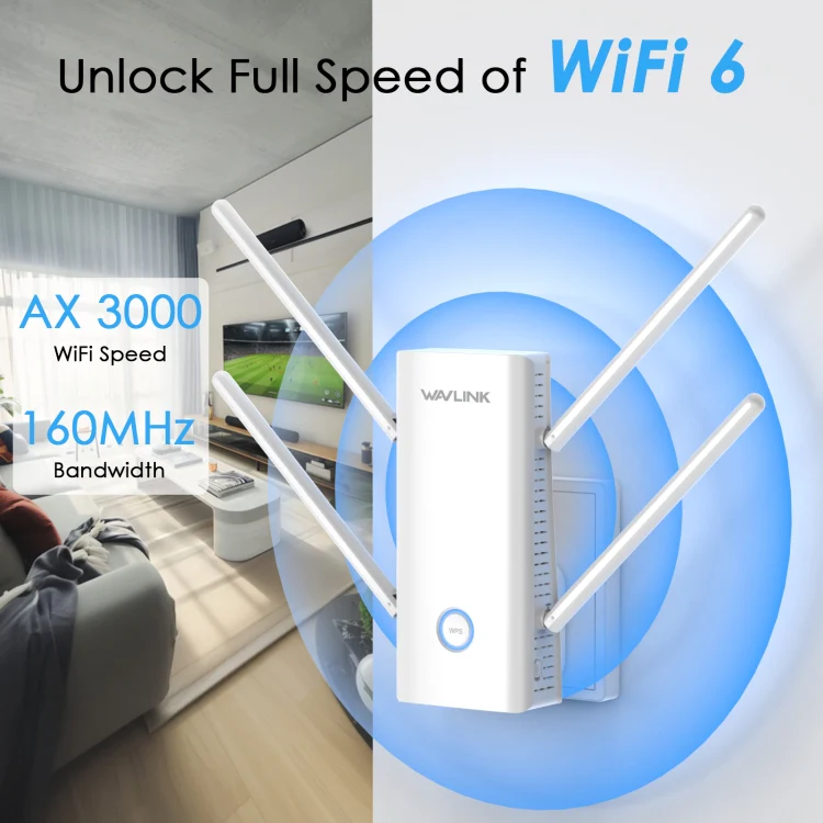 Wavlink WN583AX3 AX3000 Dual Band WiFi Repeater/AP/Router/Mesh Mode WiFi Extender, Plug:US Plug - Image 2