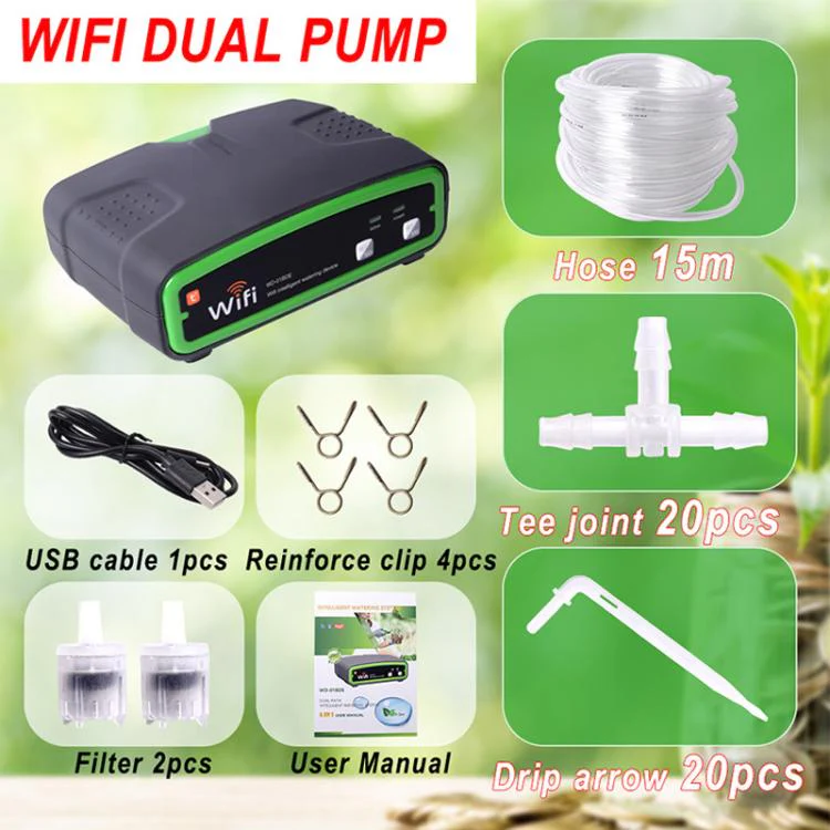 WD-01BDE WiFi Smart Dual-Pump Automatic Watering Device App Remote Control Irrigation System(Grey) - Image 13