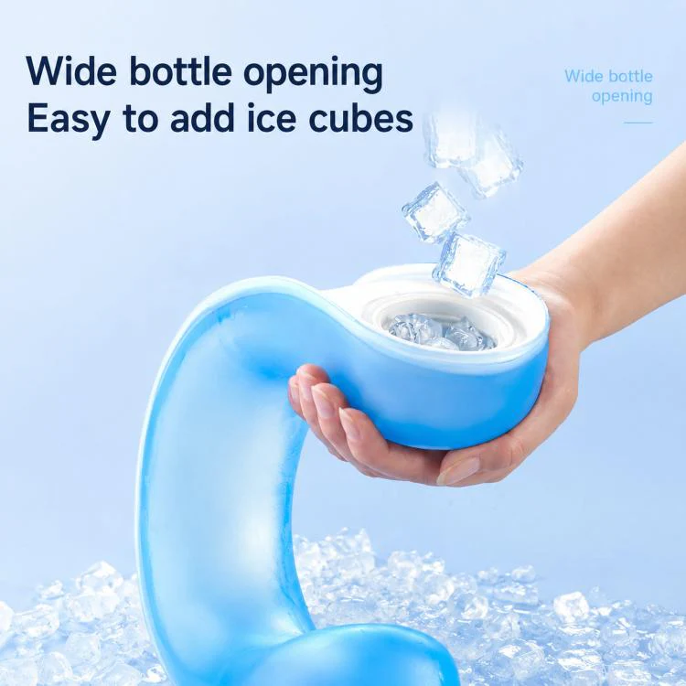 Wearable Neck Cooling Wrap Reusable Soft PVC Neck Ice Pack Refillable Hands-Free Cold Collar for Instant Relief(Blue) - Image 5