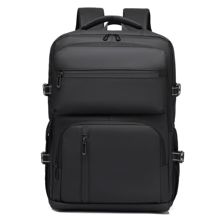 WEIXIEER B927 Men Minimalist Large-Capacity Backpack Waterproof Oxford Fabric Business Laptop Bag(Black)