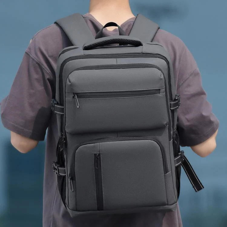 WEIXIEER B927 Men Minimalist Large-Capacity Backpack Waterproof Oxford Fabric Business Laptop Bag(Black) - Image 12