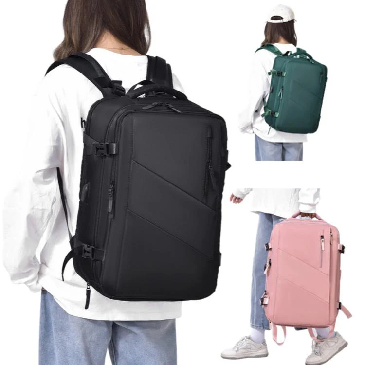 WEIXIER B695 Business Backpack Multi-Purpose Travel Bag Expandable Business Laptop Bag(Dark Green) - Image 4