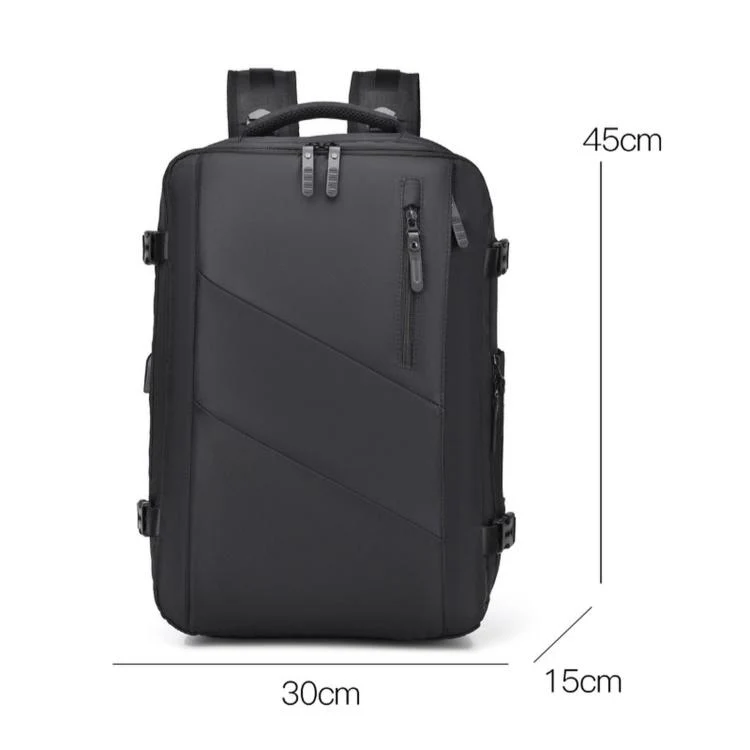 WEIXIER B695 Business Backpack Multi-Purpose Travel Bag Expandable Business Laptop Bag(Pink) - Image 3
