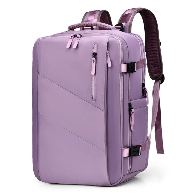WEIXIER B695 Business Backpack Multi-Purpose Travel Bag Expandable Business Laptop Bag(Purple)