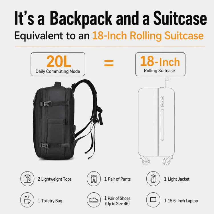 WEIXIER B695 Business Backpack Multi-Purpose Travel Bag Expandable Business Laptop Bag(Purple) - Image 6