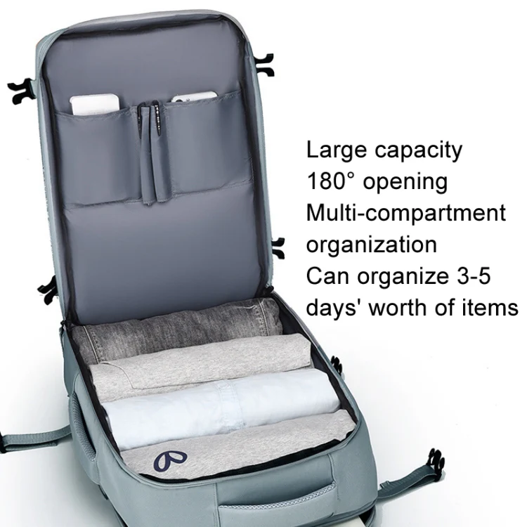 WEIXIER B723 Large Capacity Travel Backpack Simple Computer Bag(Light Blue) - Image 11