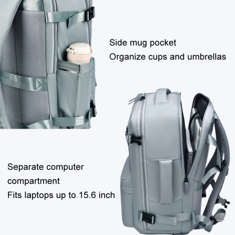 WEIXIER B723 Large Capacity Travel Backpack Simple Computer Bag(Light Blue) - Image 9