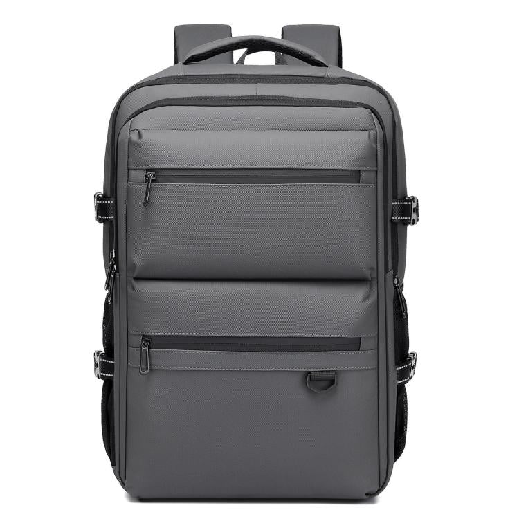 WEIXIER B928 Men Large-Capacity Waterproof Oxford Fabric Laptop Backpack Multifunctional Travel Bag(Gray)