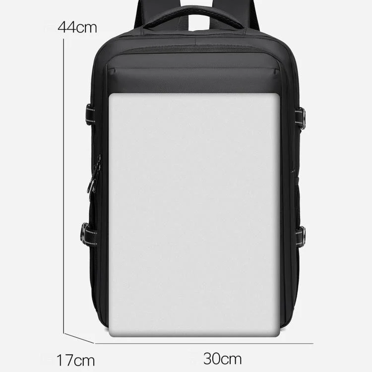 WEIXIER B928 Men Large-Capacity Waterproof Oxford Fabric Laptop Backpack Multifunctional Travel Bag(Gray) - Image 3