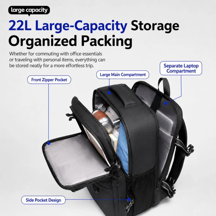WEIXIER B928 Men Large-Capacity Waterproof Oxford Fabric Laptop Backpack Multifunctional Travel Bag(Gray) - Image 4