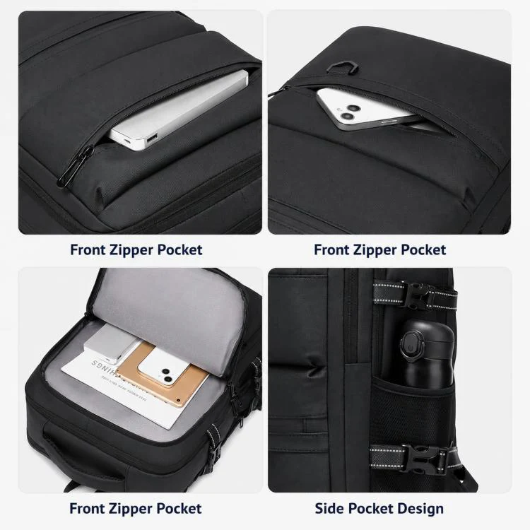 WEIXIER B928 Men Large-Capacity Waterproof Oxford Fabric Laptop Backpack Multifunctional Travel Bag(Gray) - Image 9