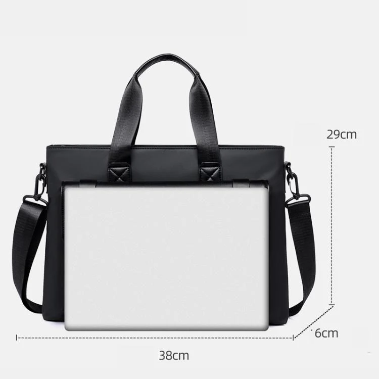 WEIXIER Mens Briefcase Laptop Bag 14 Inch Waterproof Business Messenger Bag Casual Tote Handbag with Luggage Strap(Black) - Image 9