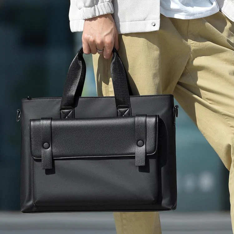 WEIXIER Mens Briefcase Laptop Bag 14 Inch Waterproof Business Messenger Bag Casual Tote Handbag with Luggage Strap(Green) - Image 7
