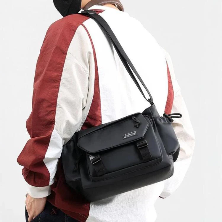 WEIXIER Multi-Pocket Crossbody Messenger Bag Water-Resistant Durable Techwear Satchel Shoulder Bag for Hiking Daily Work, Size: Small - Image 2