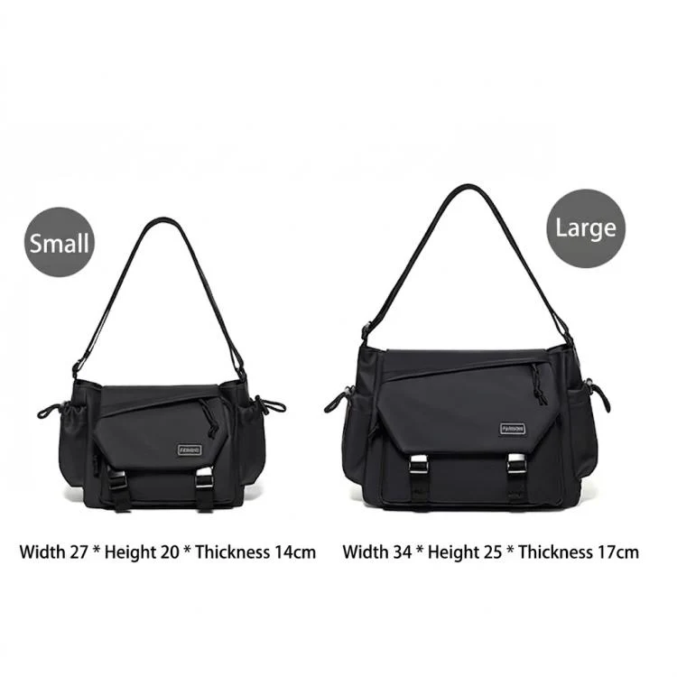 WEIXIER Multi-Pocket Crossbody Messenger Bag Water-Resistant Durable Techwear Satchel Shoulder Bag for Hiking Daily Work, Size: Small - Image 7