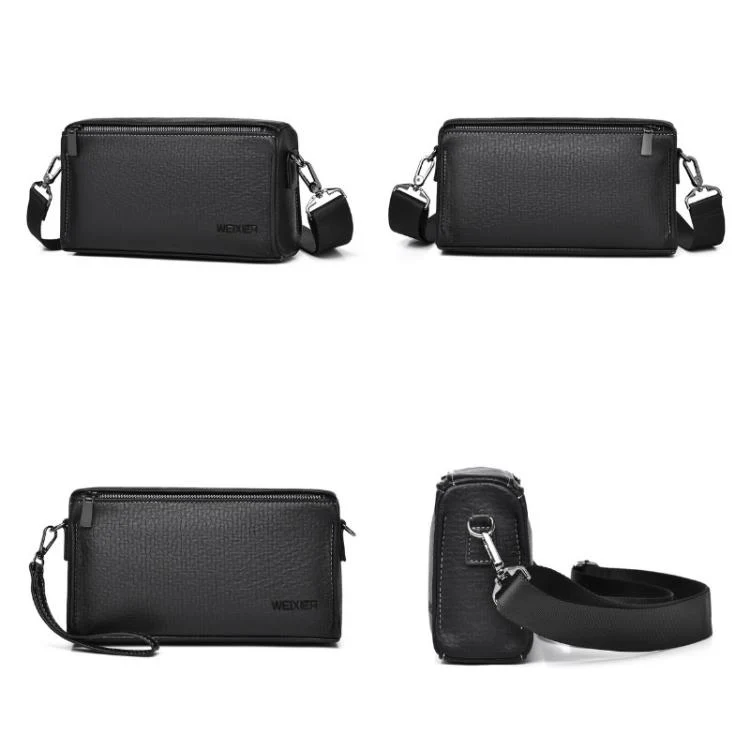 WEIXIER W133  Mens Small Crossbody Bag Versatile Messenger Clutch with 6 Card Slots for Travel & Daily Use(Black) - Image 7