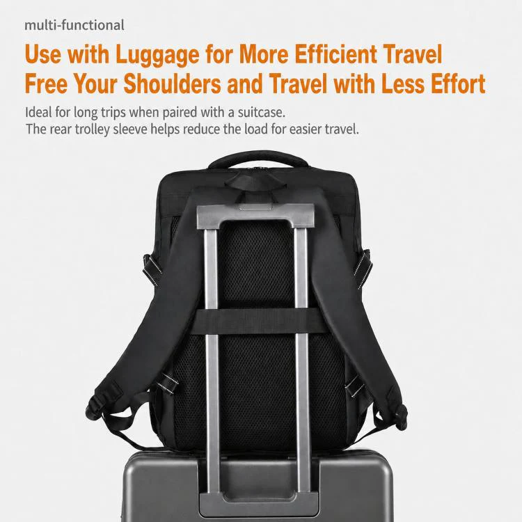 WEIXIRE B929 Men Business Backpack for Short Trips Lightweight Large-Capacity Laptop Bag(Gray) - Image 7