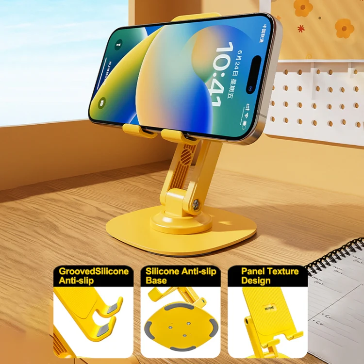 WEKOME WA-S103 Life Series Folding Rotating Desktop Holder(Yellow) - Image 3