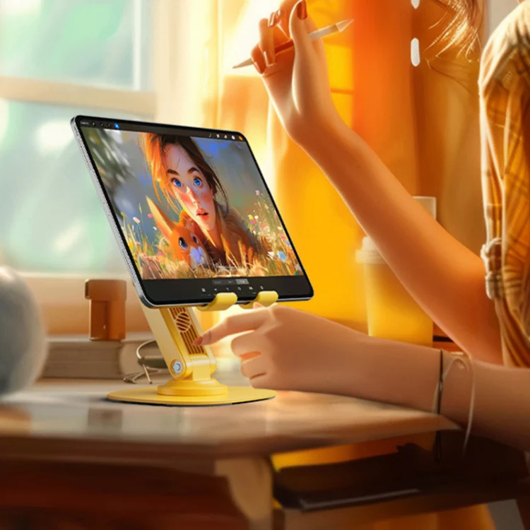 WEKOME WA-S103 Life Series Folding Rotating Desktop Holder(Yellow) - Image 6