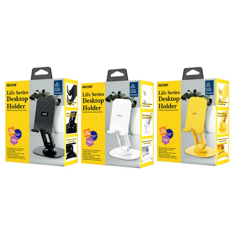 WEKOME WA-S103 Life Series Folding Rotating Desktop Holder(Yellow) - Image 7