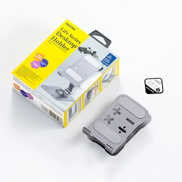 WEKOME WA-S104 Life Series Metal Foldable Rotating Desktop Holder(Tarnish) - Image 7