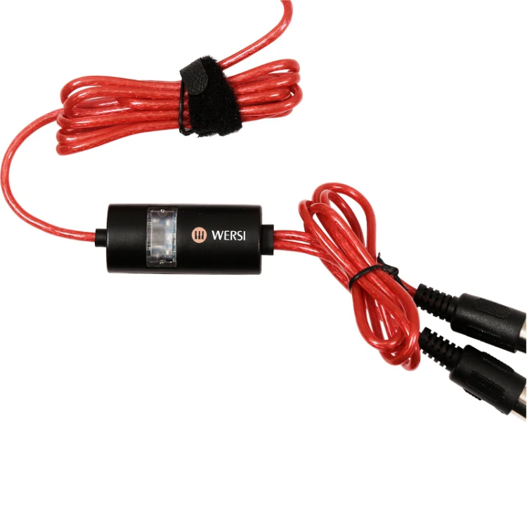 WERSI UM-18 USB MIDI Cable MidiPort Midi Cable Electric Piano Electronic Drum Music Editing Line, Length: 2m(Black) - Image 5
