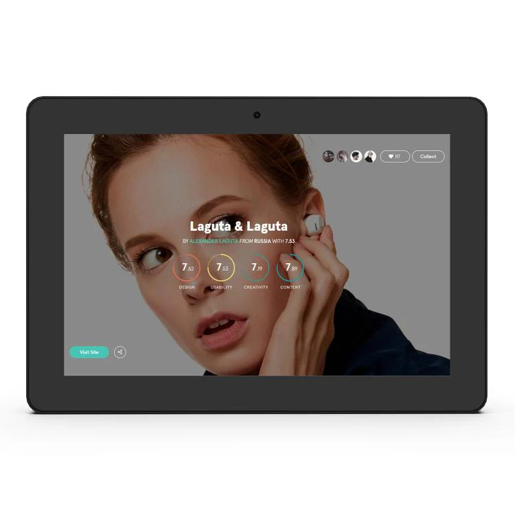 WF1036T 10.1 inch HD Touch Screen Digital Signage, 2GB+16GB, Android 11 RK3566 Quad Core, Plug:EU Plug(Black)