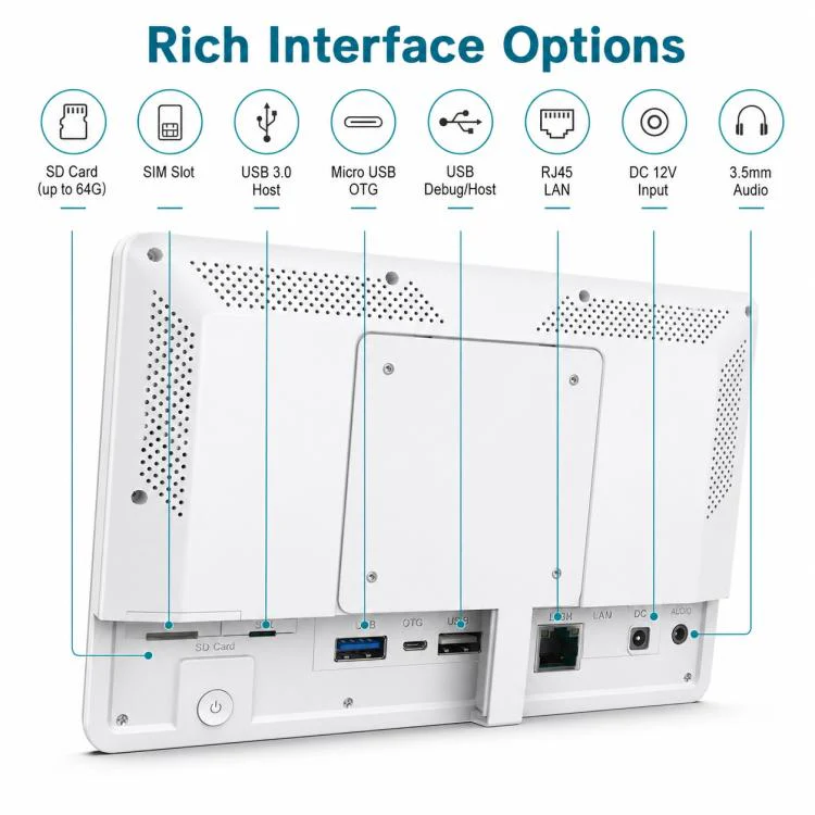 WF1036T 10.1 inch HD Touch Screen Digital Signage, 2GB+16GB, Android 11 RK3566 Quad Core, Plug:UK Plug(White) - Image 8