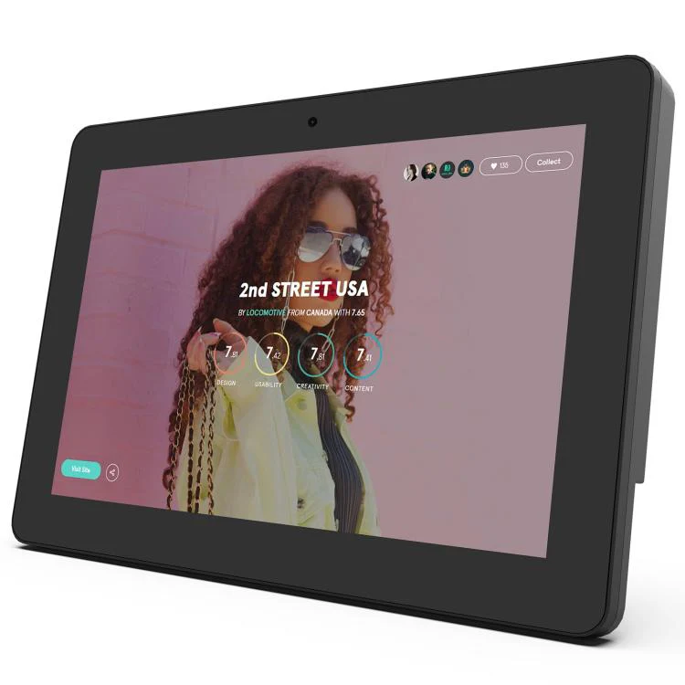 WF1036T 10.1 inch HD Touch Screen Digital Signage, 2GB+16GB, Android 11 RK3566 Quad Core, Plug:US Plug(Black) - Image 2