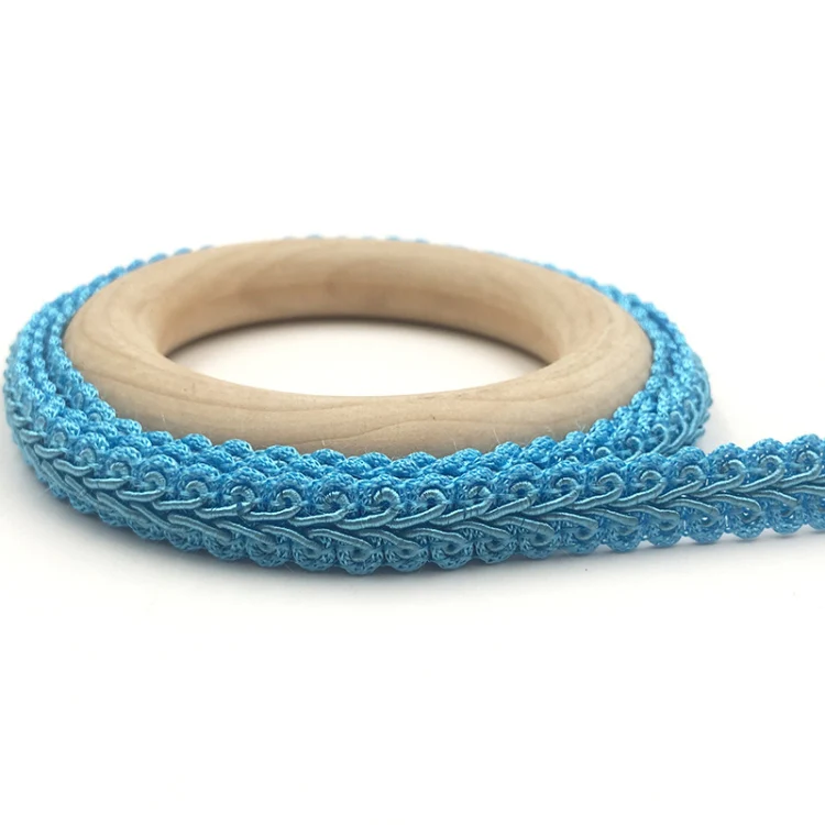 WG000312 Polyester Silk Centipede Shape Lace Belt DIY Clothing Accessories, Length: 25m, Width: 1.2cm(Sky Blue) - Image 2