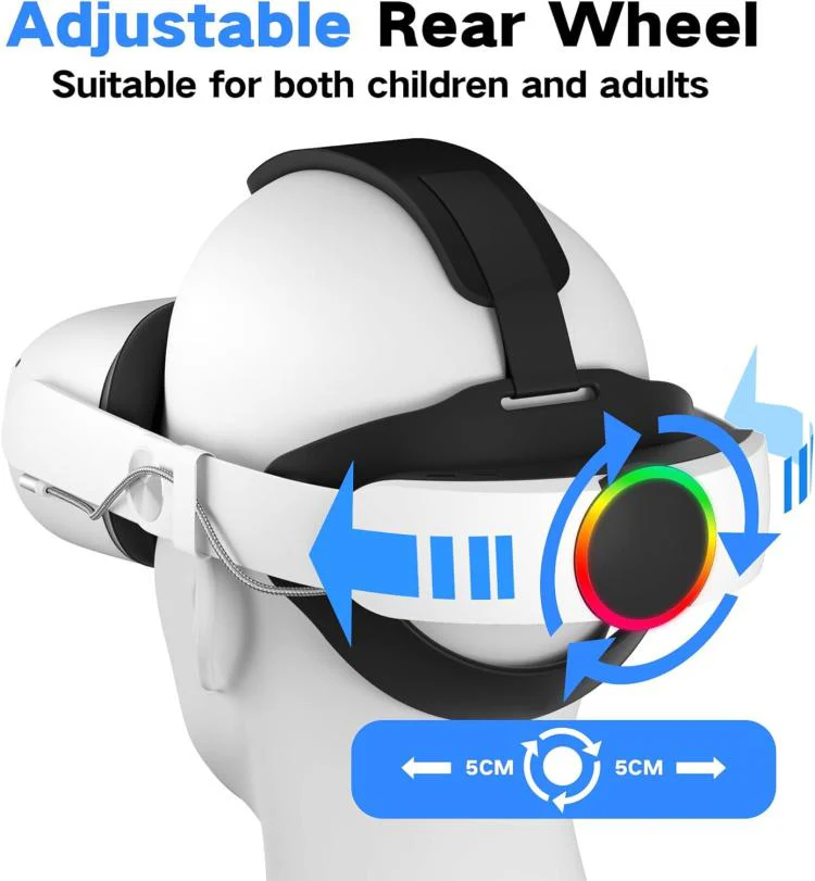 WG38 VR Head Strap with 1000mAh Battery, Model:RGB Ver. For Meta Quest 2 - Image 3