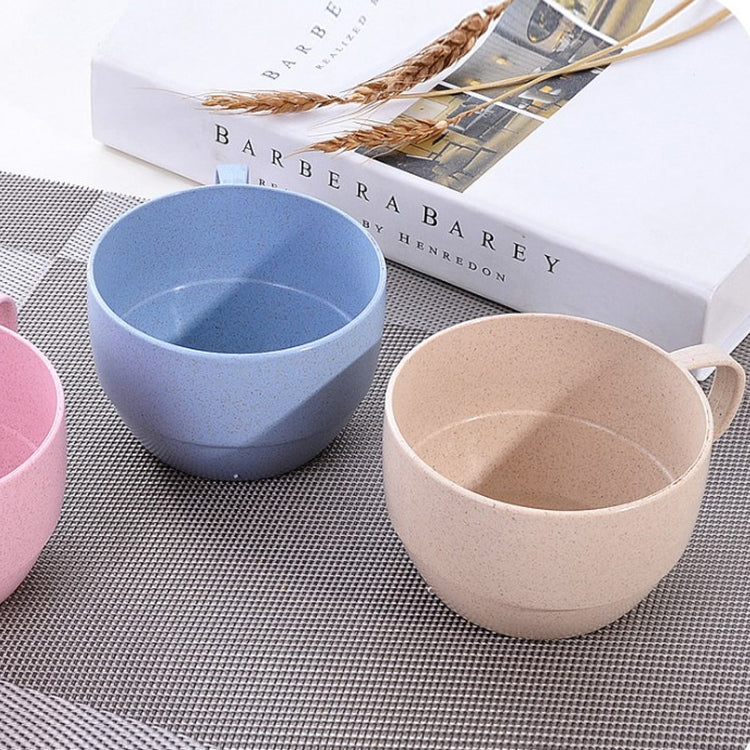 Wheat Straw Coffee Cup Tea Milk Breakfast Cups(Beige) - Image 3