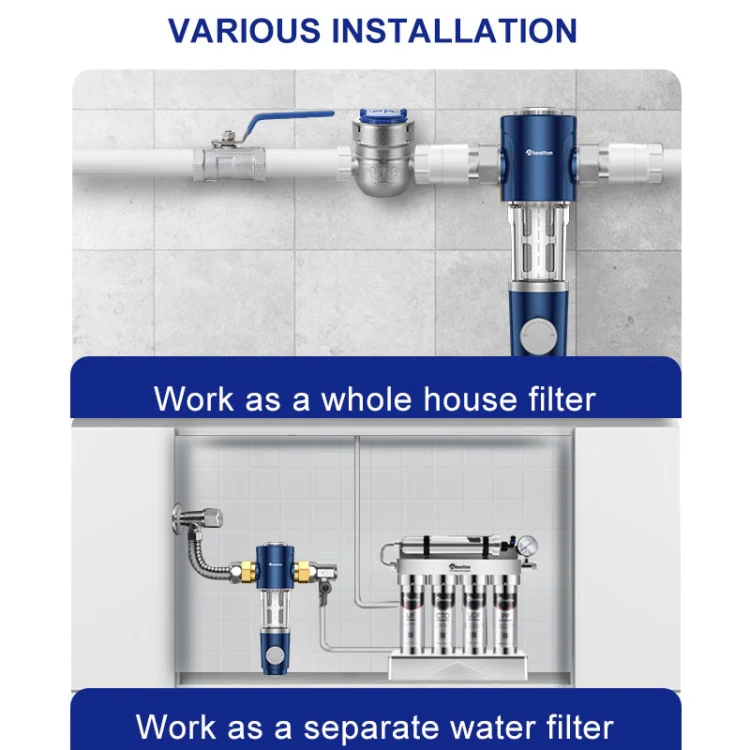 WHEELTON WHT-P0038 Home Whole House High Flow Pre-filter Automatic Rotating Central Water Purifier - Image 11