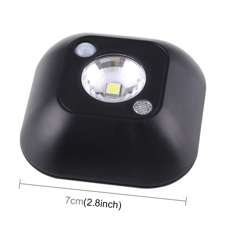 White Light Mini Human Body Motion Induction Ceiling Night Light , Porch Wall Lamps for Cabinets / Bedroom / Bathroom / Living Room, Sensor Distance: 2-3m(Black) - Image 4