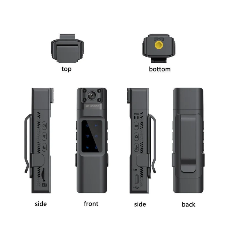 WIFI HD Night Vision Chest-Worn Work Recorder Cycling Camera, Model: L13+128G TF Card - Image 3