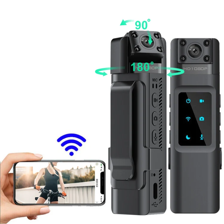 WIFI HD Night Vision Chest-Worn Work Recorder Cycling Camera, Model: L13+64G TF Card+Bracket - Image 2