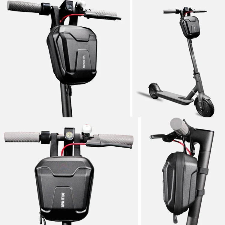 Wild Man Ts9 For Scooter / Bicycle Universal Waterproof Pu + Eva Hard Shell Front Bag with Reflective Warning, Capacity: 2.5l - Image 10