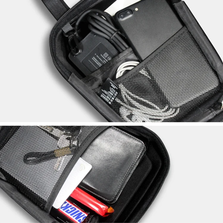 Wild Man Ts9 For Scooter / Bicycle Universal Waterproof Pu + Eva Hard Shell Front Bag with Reflective Warning, Capacity: 2.5l - Image 3